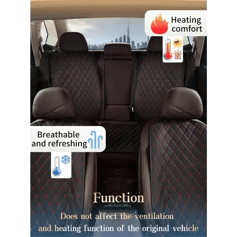 Black Quilted Leather Car Seat Covers