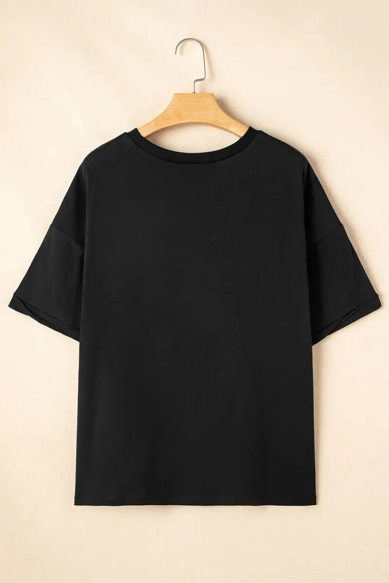 Women's Graphic Tee Women's Tee - Sequin Strawberry - Relaxed Fit