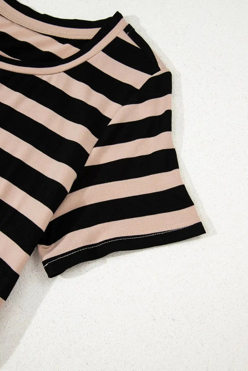 T-Shirts Love Salve Black Stripe Maxi Dress Women's Casual Summer Dress w/ Pockets