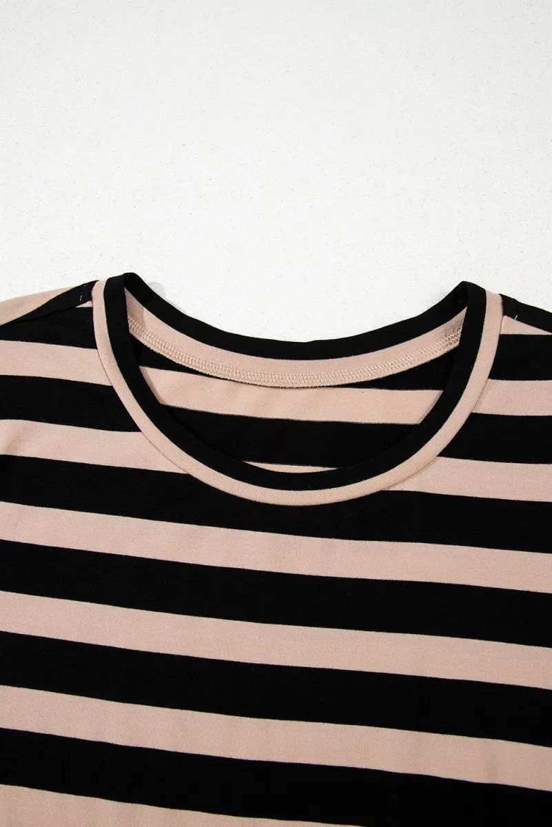 T-Shirts Love Salve Black Stripe Maxi Dress Women's Casual Summer Dress w/ Pockets