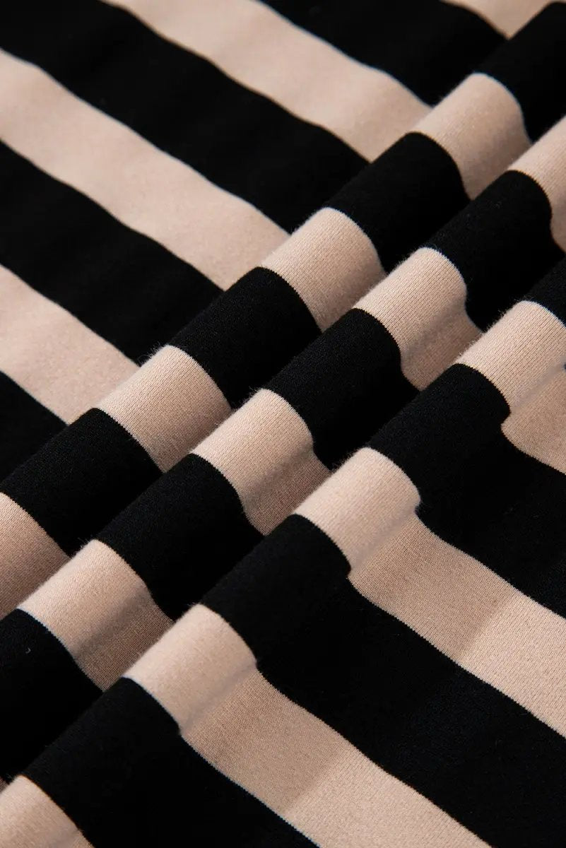 T-Shirts Love Salve Black Stripe Maxi Dress Women's Casual Summer Dress w/ Pockets