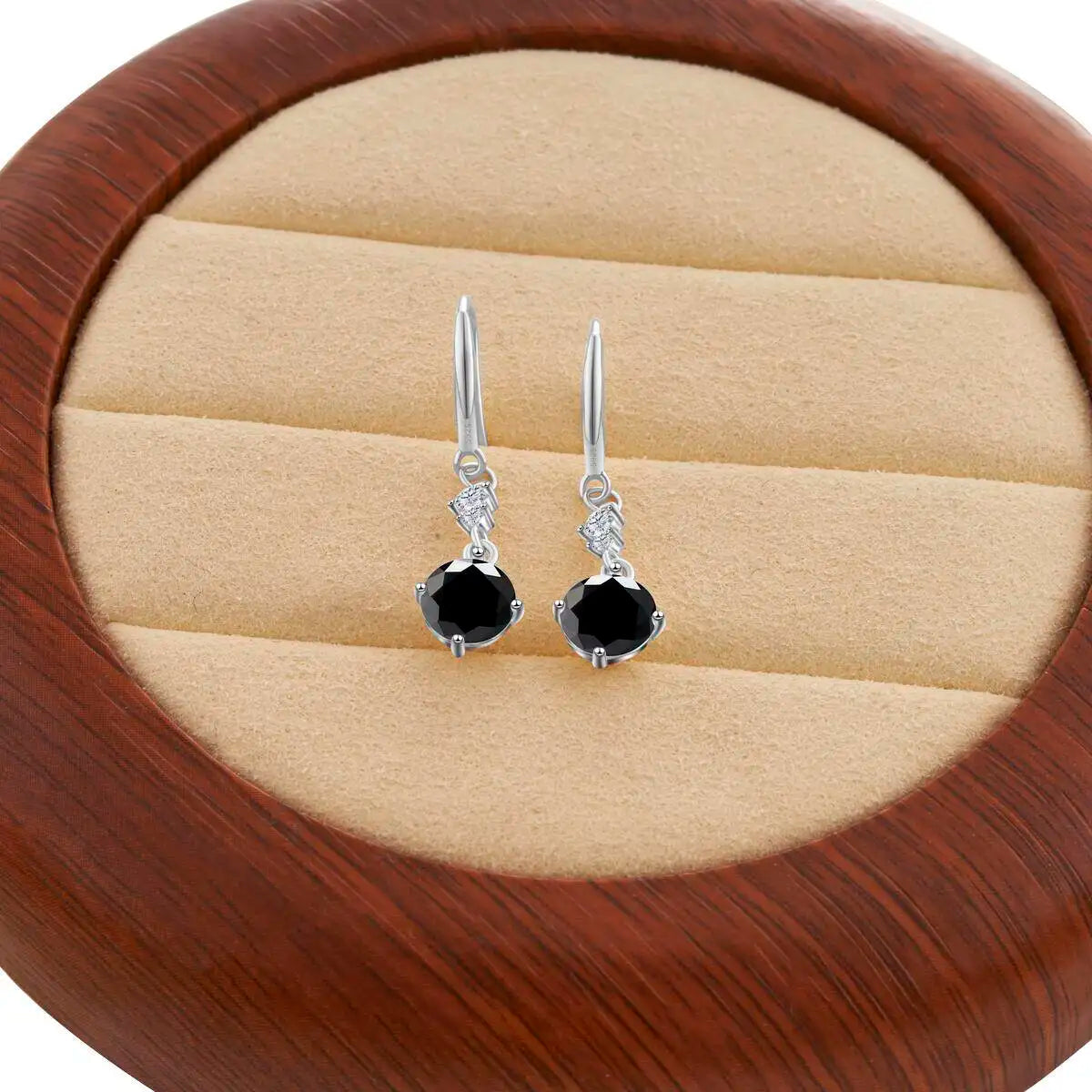 Moissanite Earrings 925 Sterling Silver White Gold Plated Hypoallergenic Studs