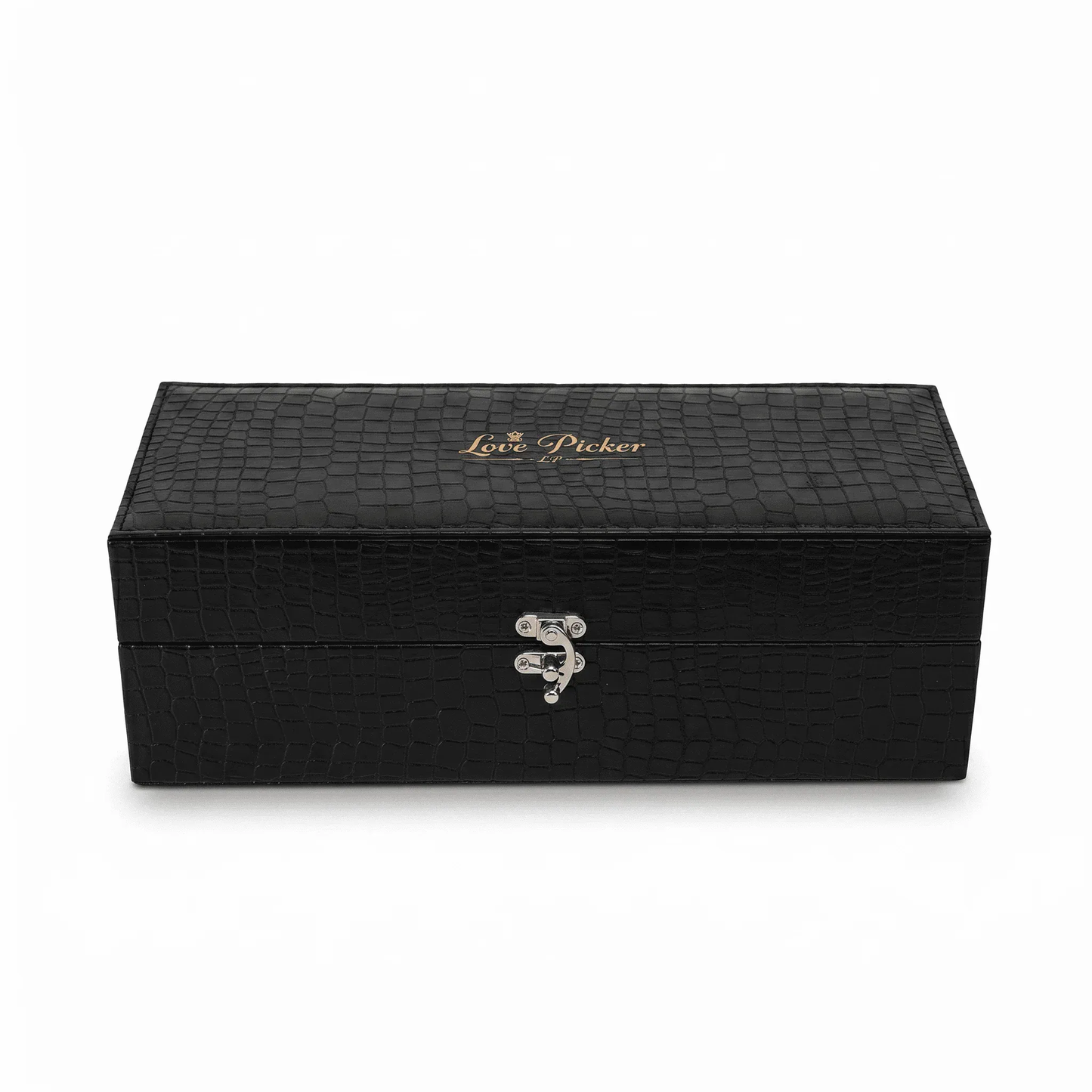 Platinum Dipped Natural Rose 11.5" - Black Luxe Vegan Leather Gift Box
