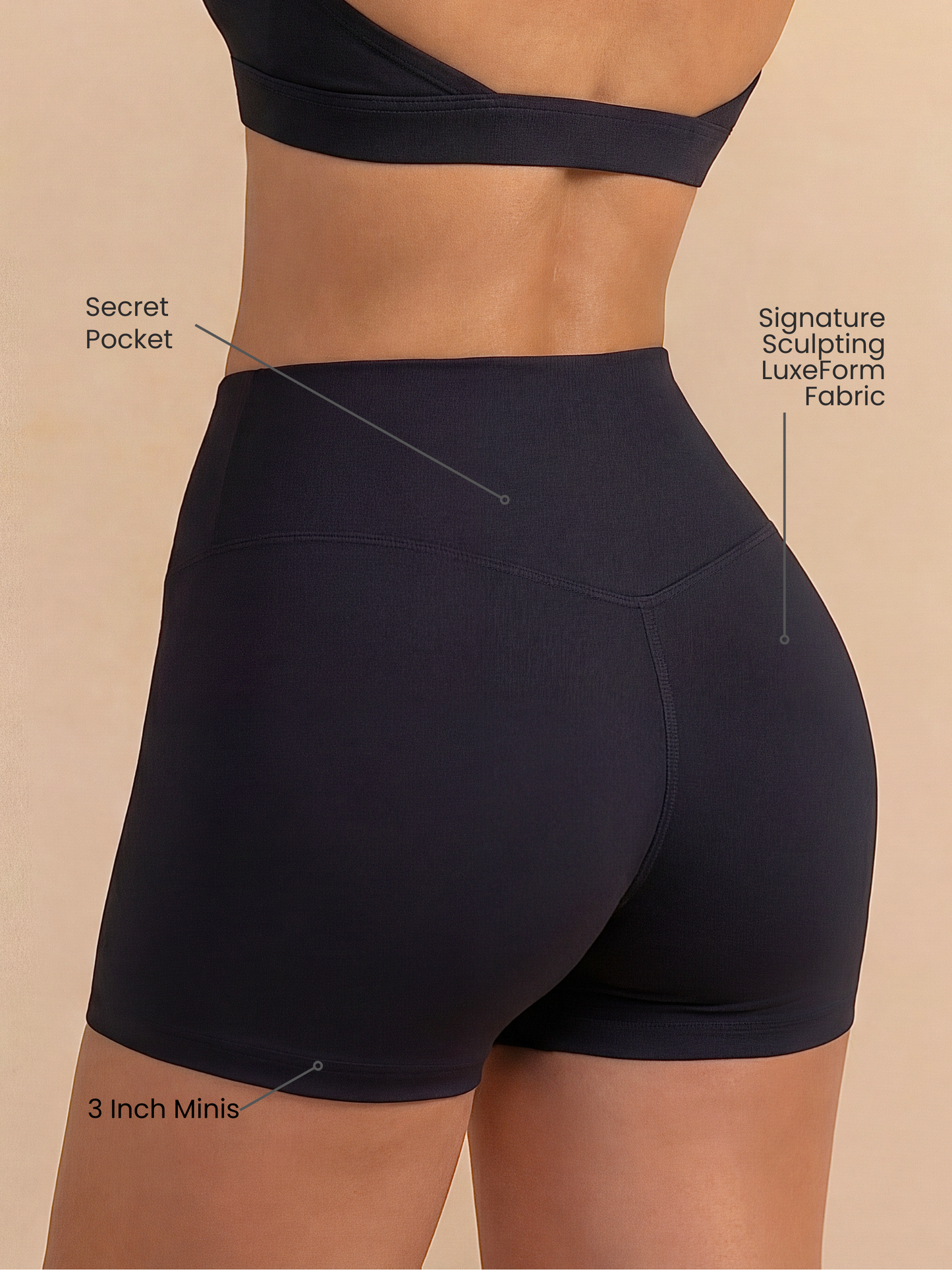 Minipantalones moldeadores LuxeForm | 3 pulgadas