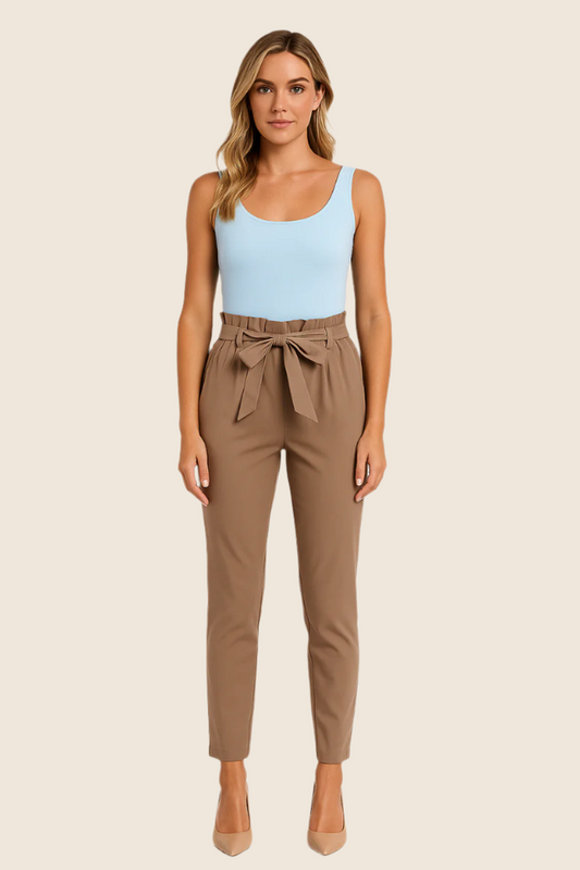 Pantalones atados caramelo