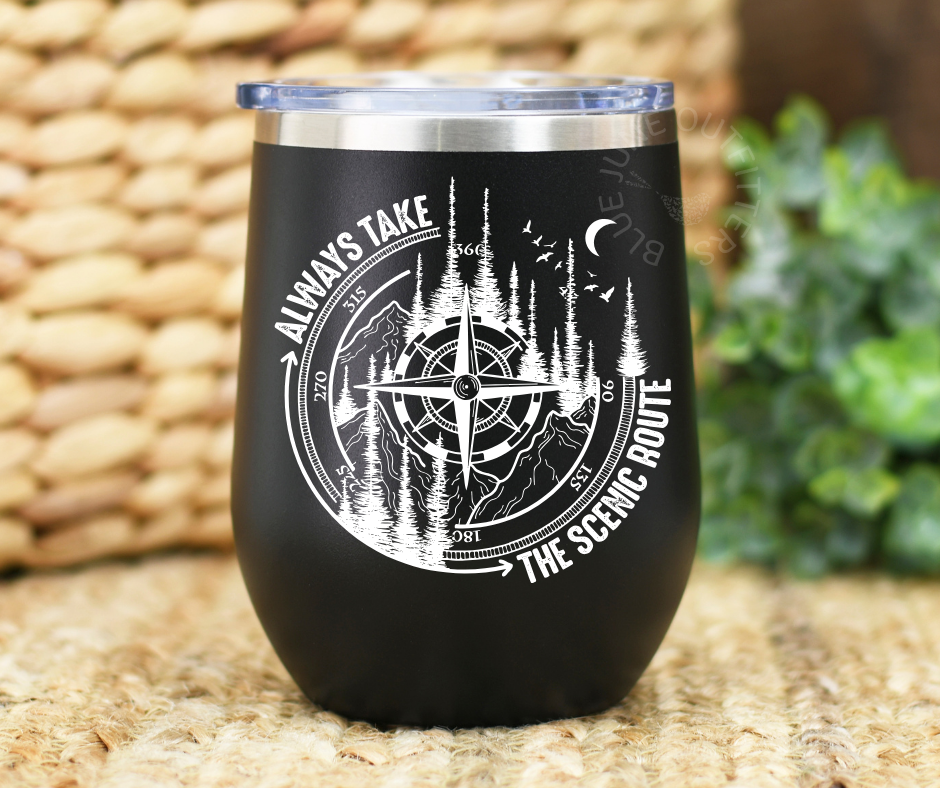 Always Take The Scenic Route | Traveler Lover Stainless Steel Tumbler
