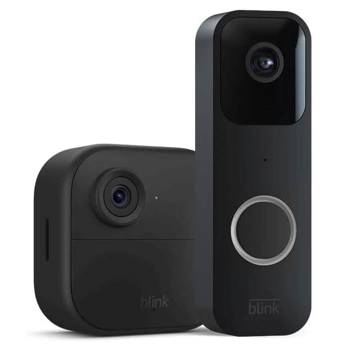 Blink Video Doorbell + 1 Outdoor 4 smart security camera (4th Gen) with Sync Module 2  (Refurbished)