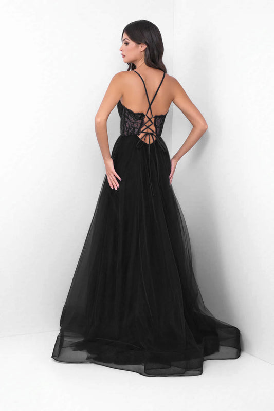 Dani Gown - Black - Lace & Tulle A-line Dress