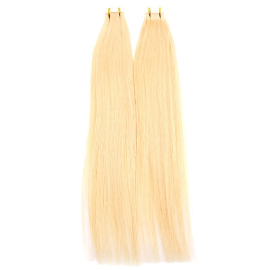 Extensiones de cabello 100% humano rubio crudo liso con cinta adhesiva