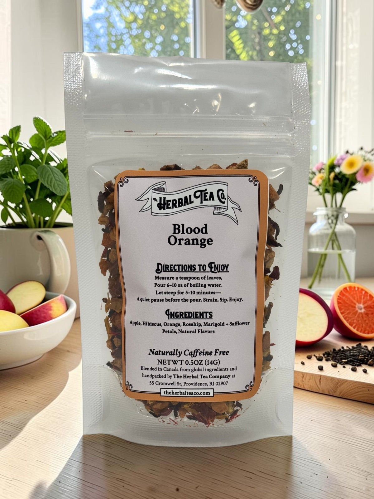 Té de hierbas de naranja sanguina