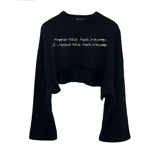 Sudadera corta Flor de ciruelo