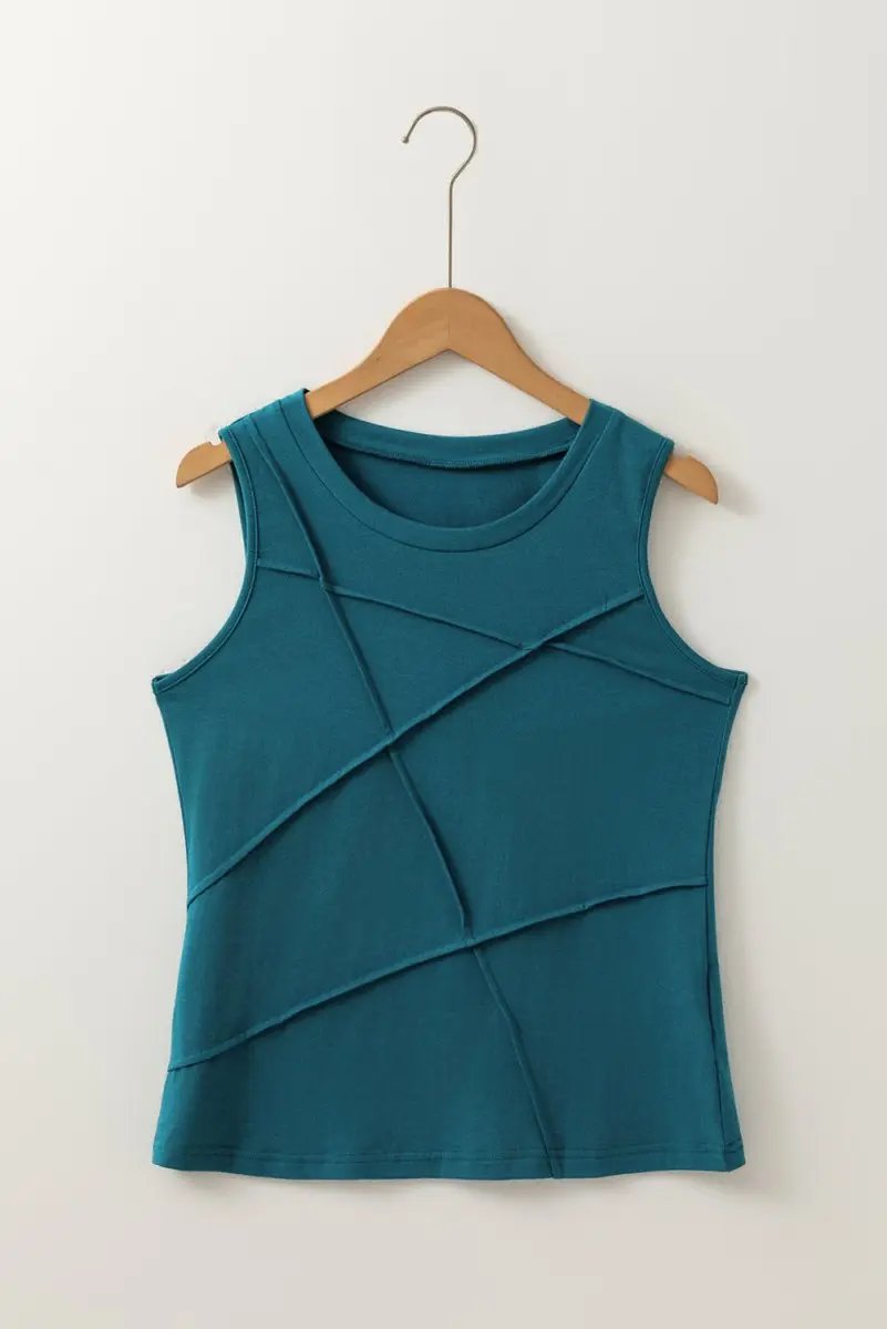 Women's Tank Top - Stitch Detail - Casual Summer Style