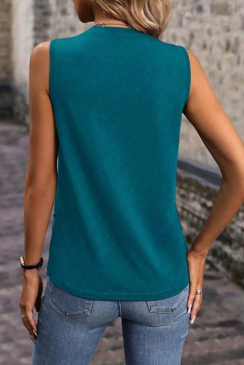 Women's Tank Top - Stitch Detail - Casual Summer Style