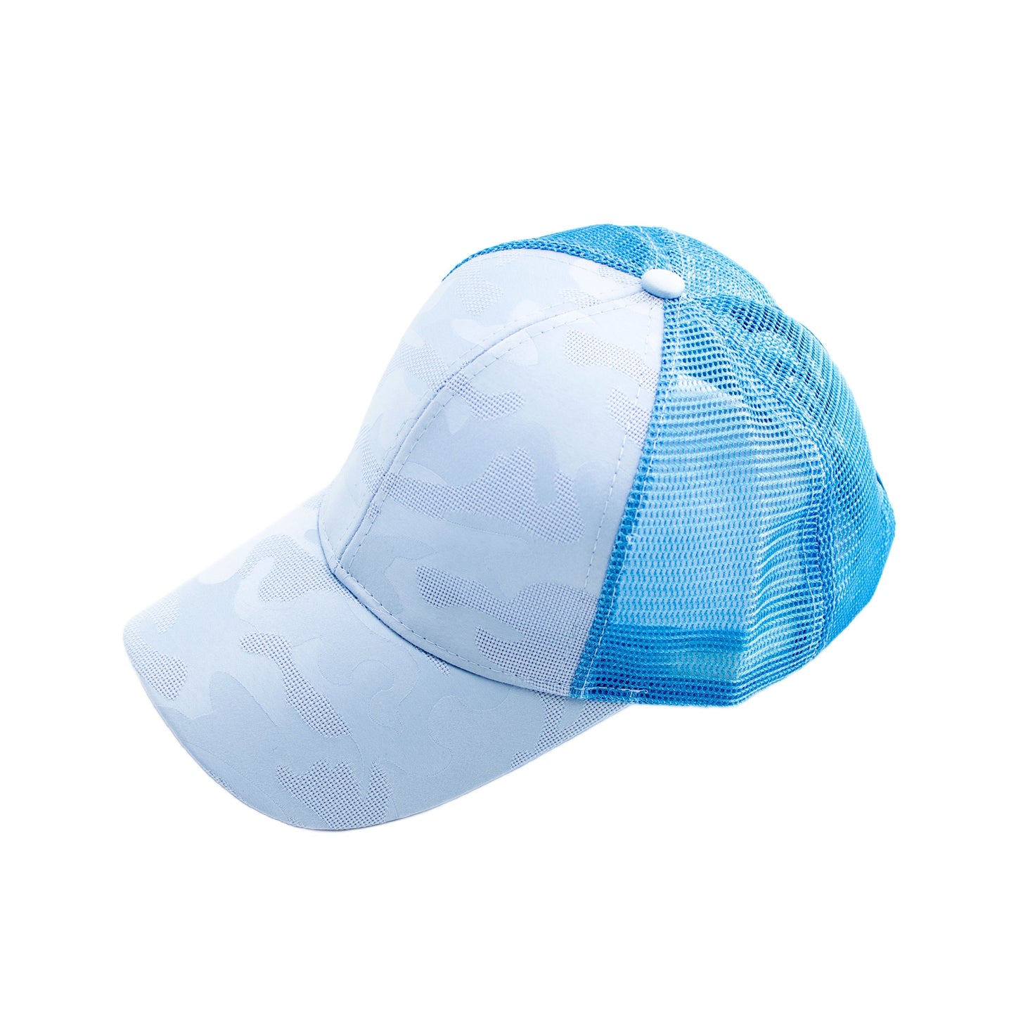 Gorra de camuflaje para moño desordenado