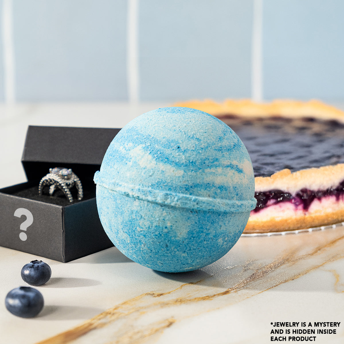 Blueberry Cheesecake 10oz Mystery Jewelry Bath Bomb