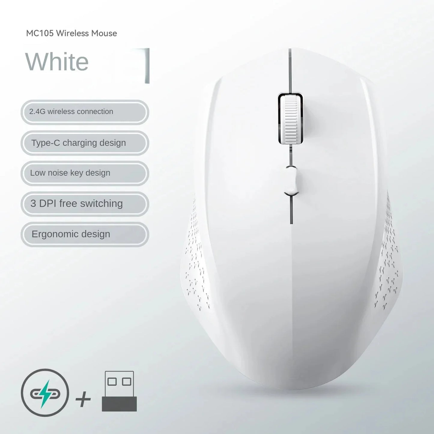 Bluetooth 5.2 and 2.4G Wireless Gaming Mouse | Silent Rechargeable Dual-Mode