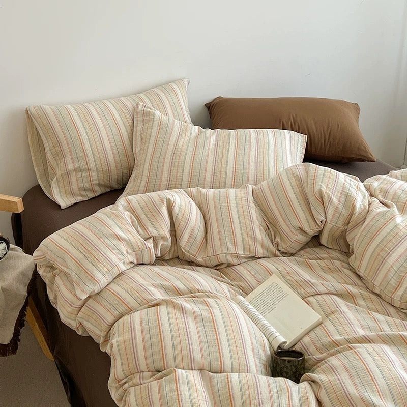 Japandi Textured Duvet Cover Set
