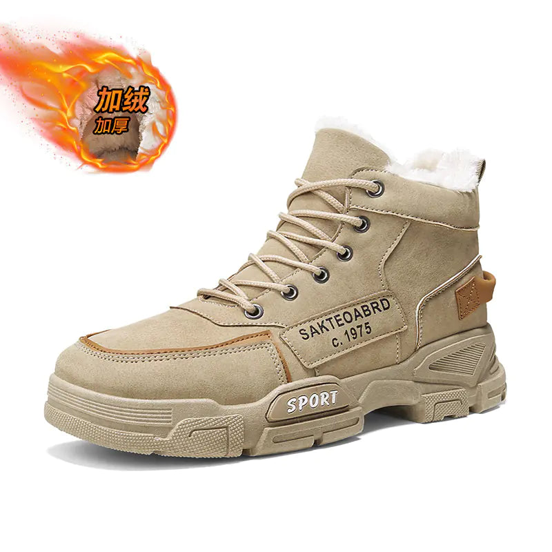 Boys' Cotton Winter Boots - Thick Warm Casual Shoes