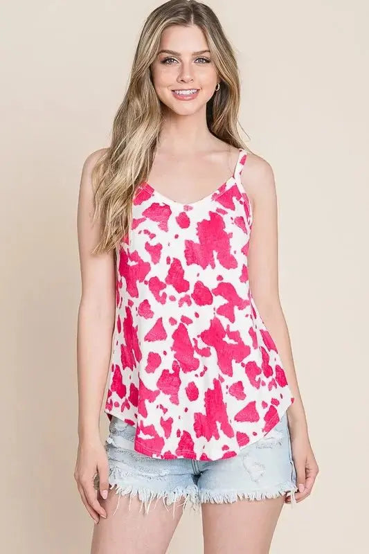 Chaquetas Trendsi Cami con estampado animal para mujer Top moderno y elegante Suave, transpirable