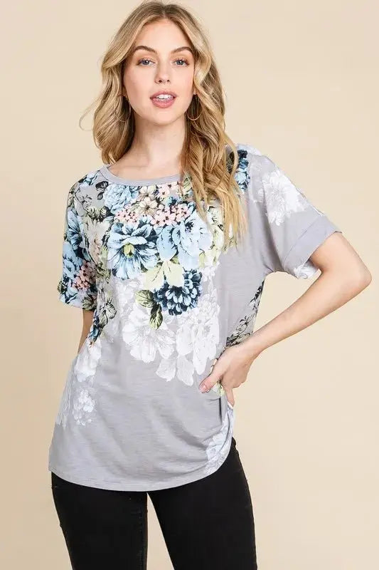 Women's T-Shirt Women's Floral Tee - Soft & Breathable - Short Sleeve Casual T-Shirt