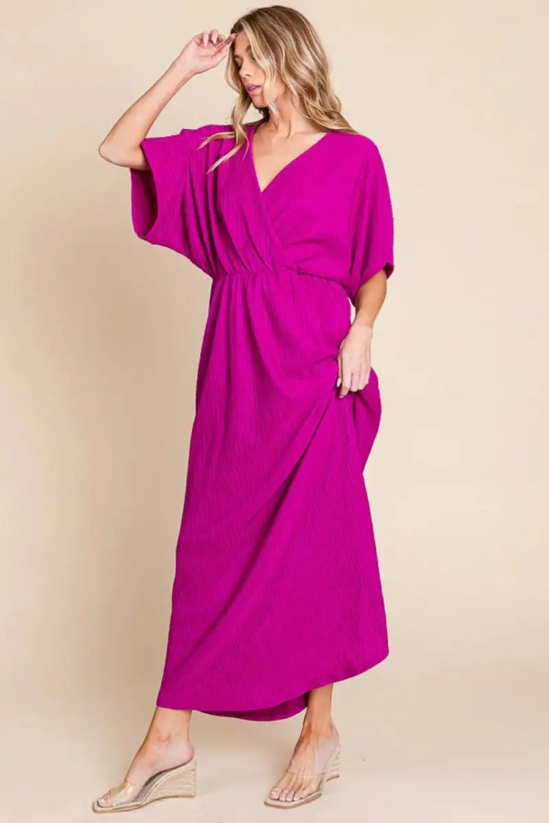 Dresses Trendsi Surplice Maxi Dress Women's Casual Summer Dress with Pockets