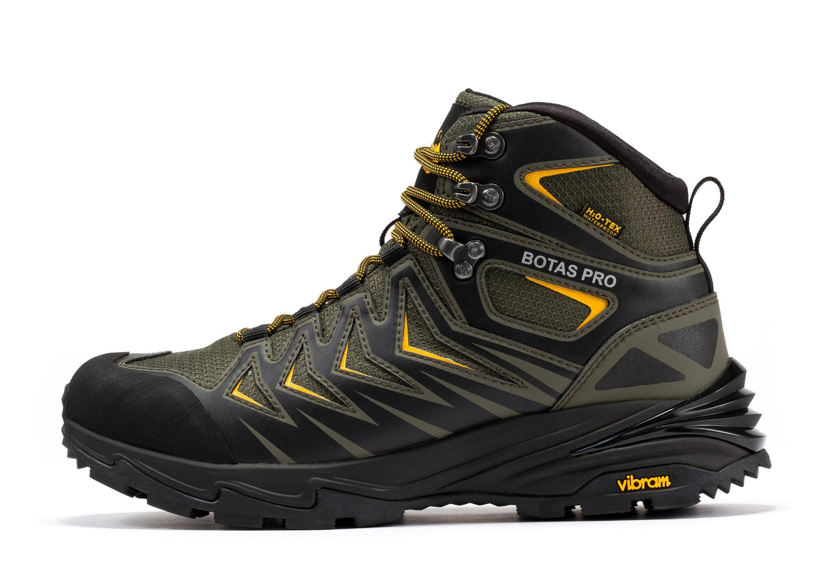 Botas Pro Botas de senderismo impermeables metálicas verdes de 6 pulgadas con suela exterior VIBRAM® Traction Lug BP22111