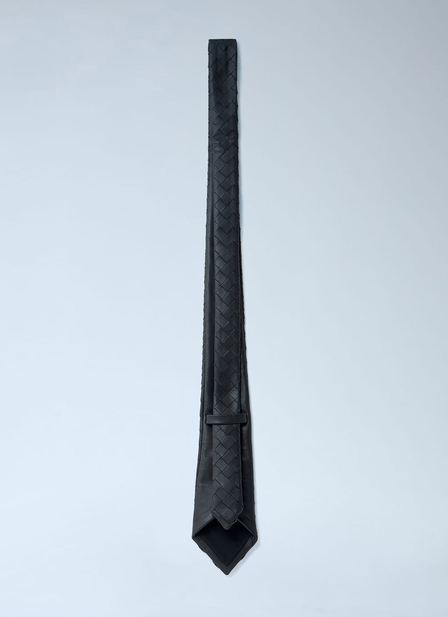 Bottega Veneta Men Intrecciato Leather Tie