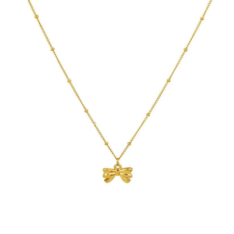 Dainty Bow Pendant Necklace - Sori Style