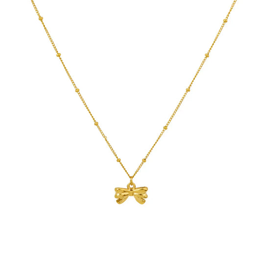 Dainty Bow Pendant Necklace - Sori Style
