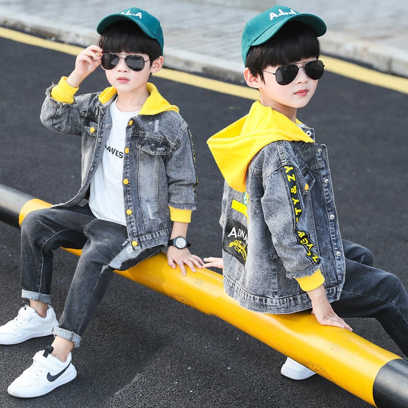 Boy's Denim Jacket with Hoodie | For Spring and Autumn _ # BOAA13210014 & BOAA12210002