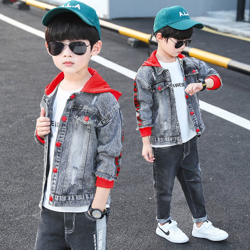 Boy's Denim Jacket with Hoodie | For Spring and Autumn _ # BOAA13210014 & BOAA12210002