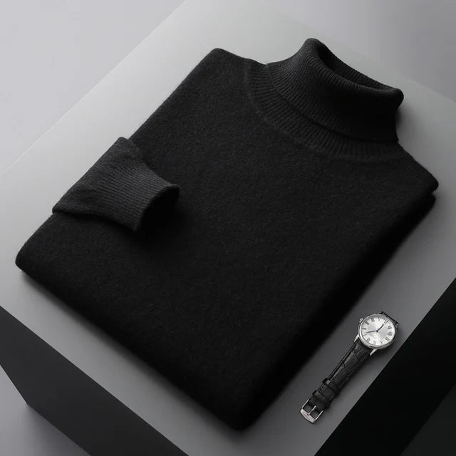 Boys Men's High Collar Winter Knit Pullover - # BOAA13510013