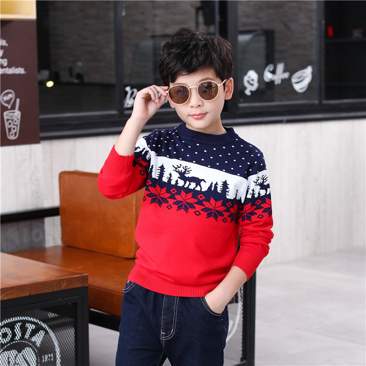 Boys' Thick Knitted Sweater for Autumn and Winter - # BAAA111310003 & BOAA11510036
