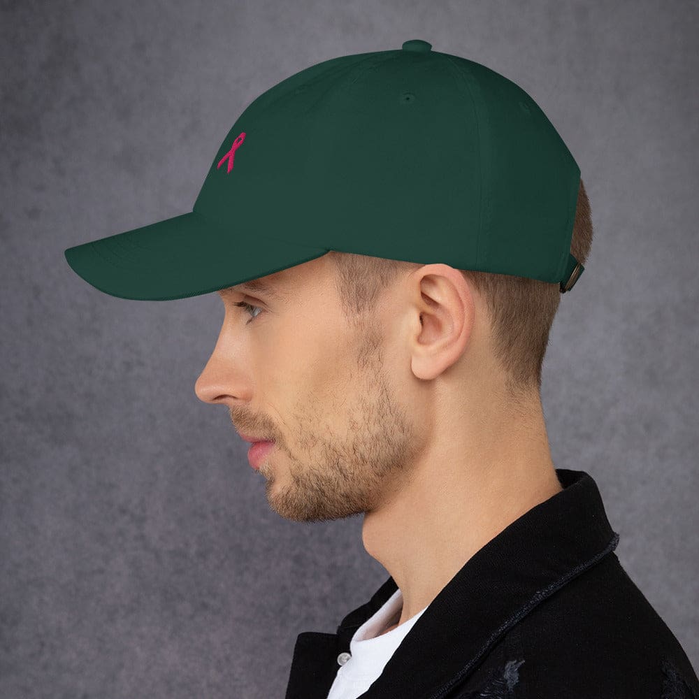 Gorra de Papá para Concienciación sobre el Cáncer de Mama con Cinta Rosa