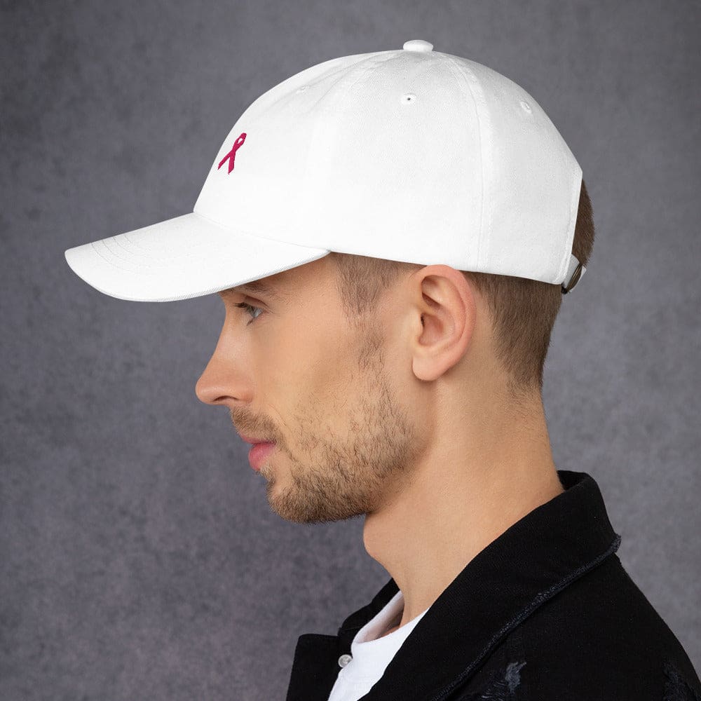 Gorra de Papá para Concienciación sobre el Cáncer de Mama con Cinta Rosa