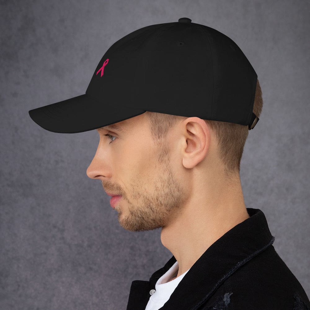 Gorra de Papá para Concienciación sobre el Cáncer de Mama con Cinta Rosa