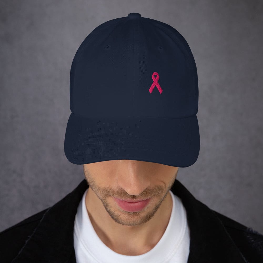 Gorra de Papá para Concienciación sobre el Cáncer de Mama con Cinta Rosa