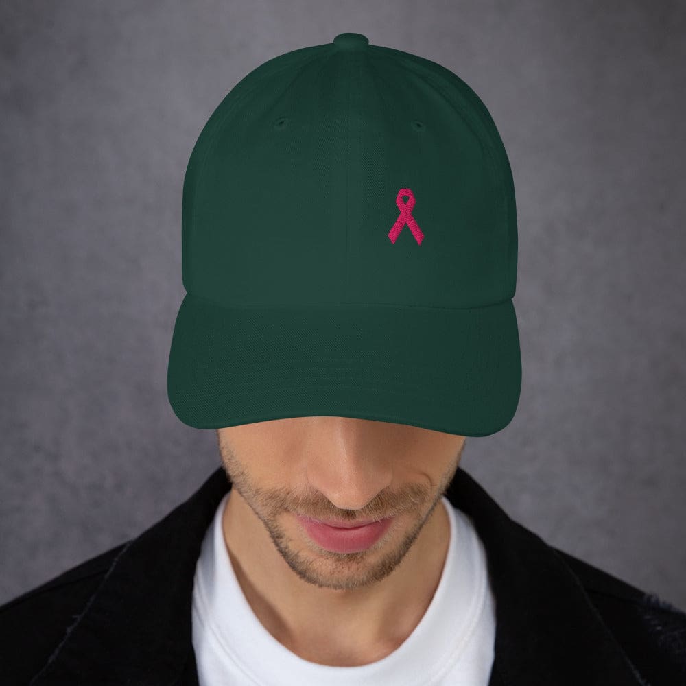 Gorra de Papá para Concienciación sobre el Cáncer de Mama con Cinta Rosa