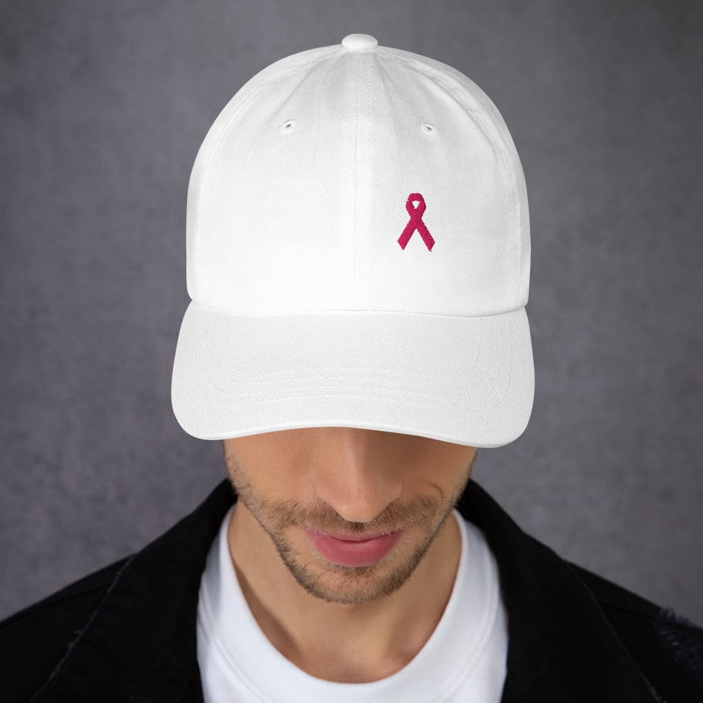 Gorra de Papá para Concienciación sobre el Cáncer de Mama con Cinta Rosa