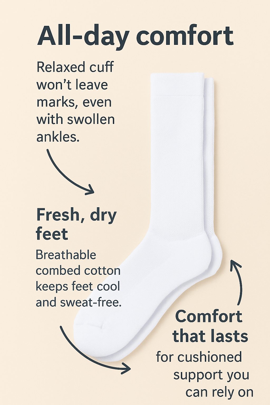 6-Pack Women's Diabetic Socks