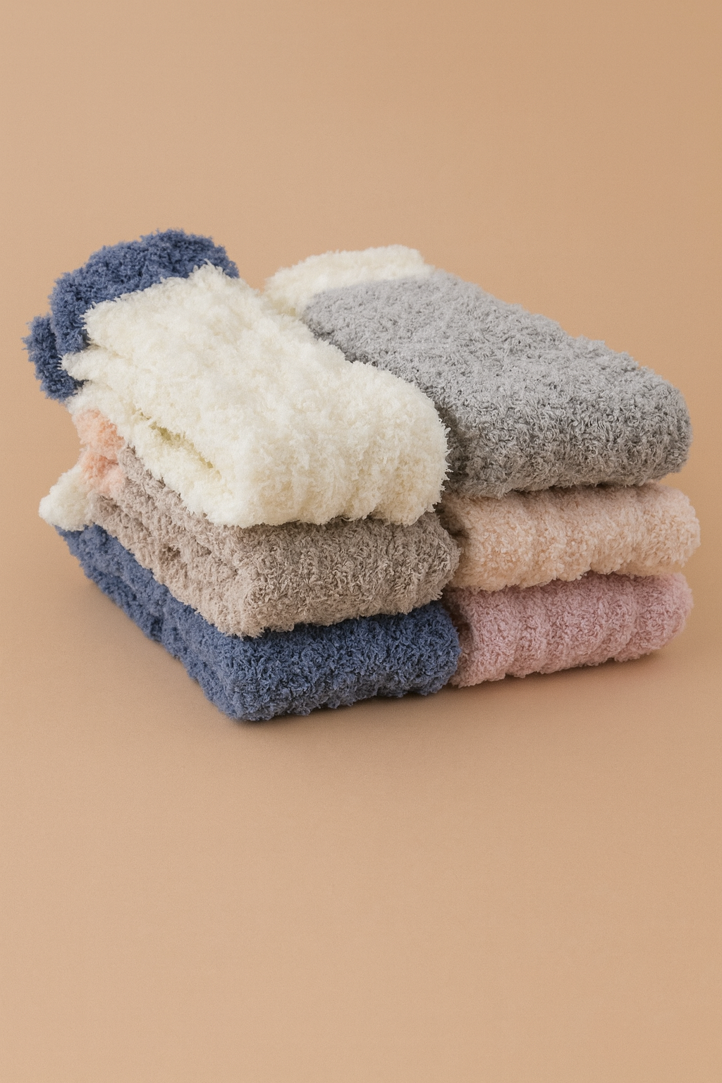 6-Pack Women’s Fluffy Fuzzy Slipper Socks