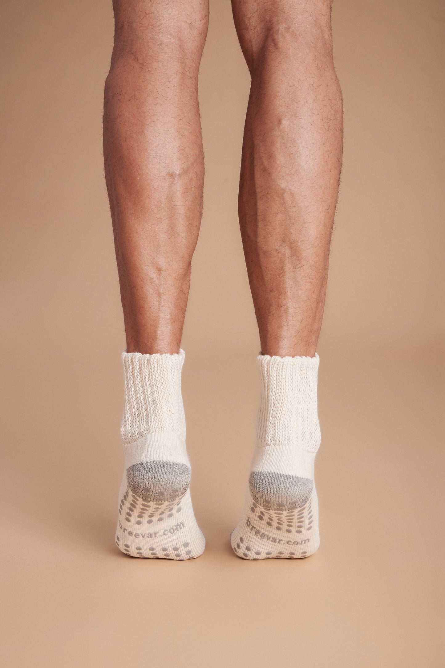 12-Pack Men's Work From Home Crew Socks with Relaxed Cuff and Non-Slip Grip