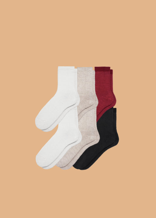 6-Pack Men's Hemp Crew Socks