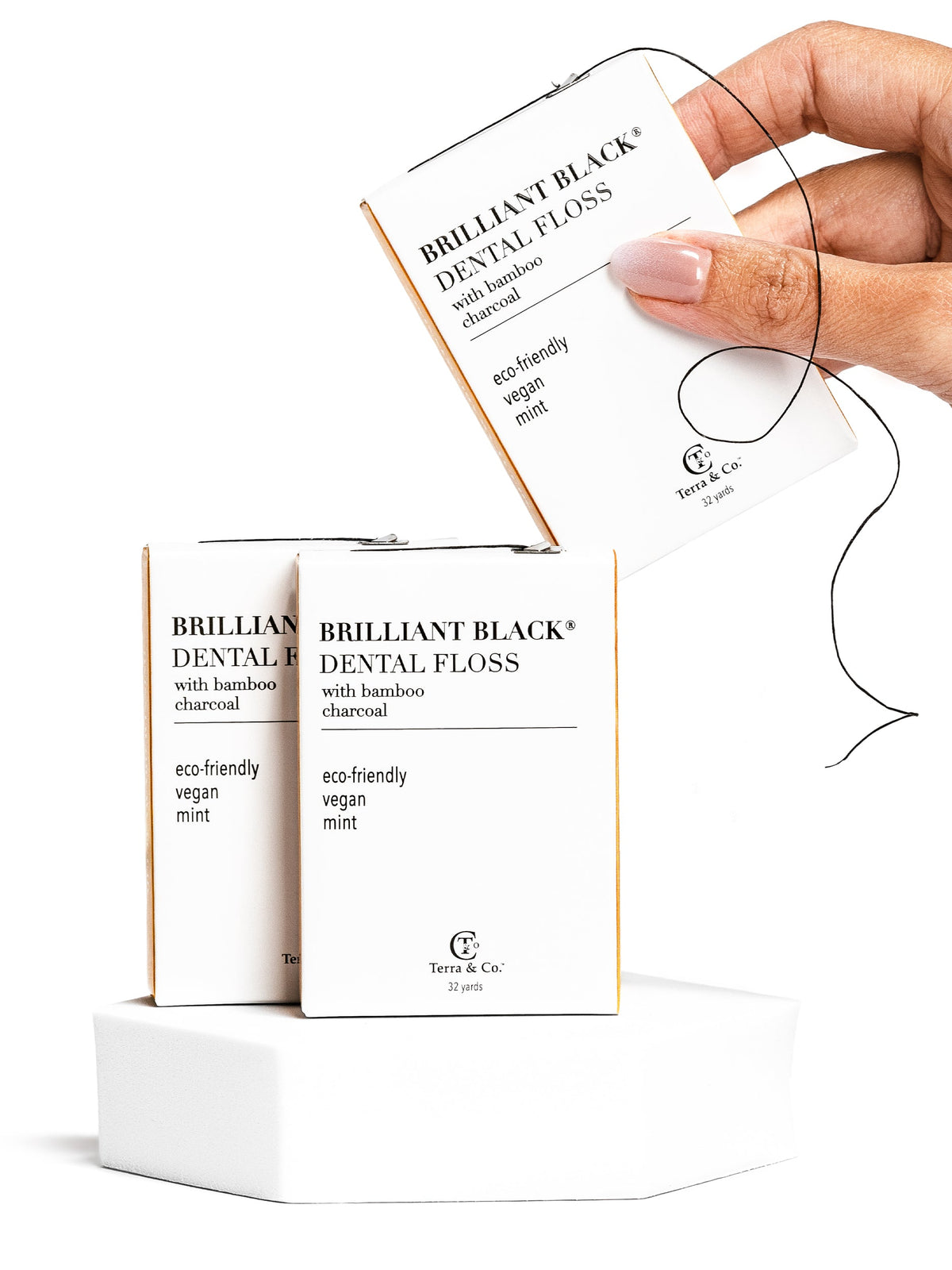 Brilliant Black® Charcoal Bamboo Dental Floss – Vegan & PFAS-Free