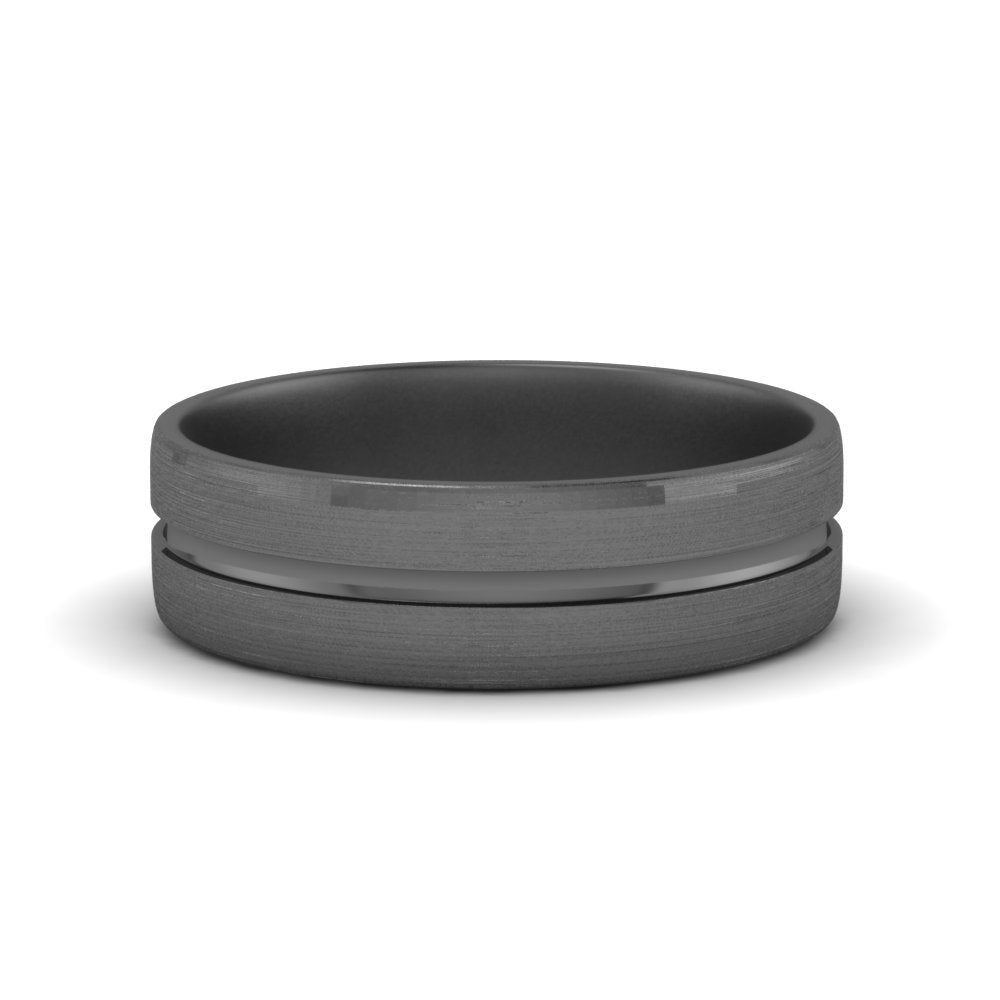 Brushed Mens Wedding Band