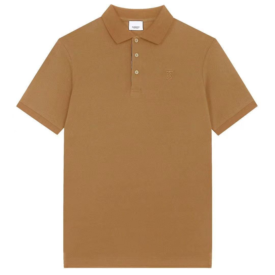 Burberry Brown T-Shirt With Collar