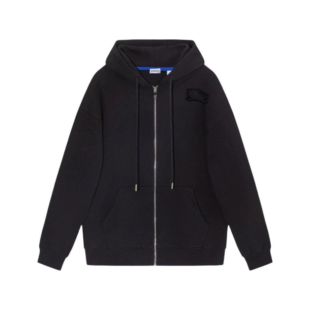 Burberry Cotton Zip Hoodie 'Black'