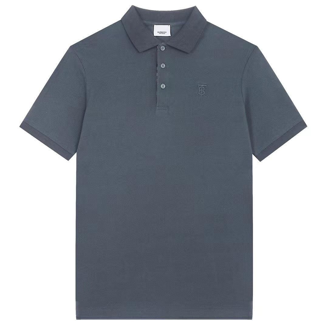 Burberry Dark Grey T-Shirt With Collar