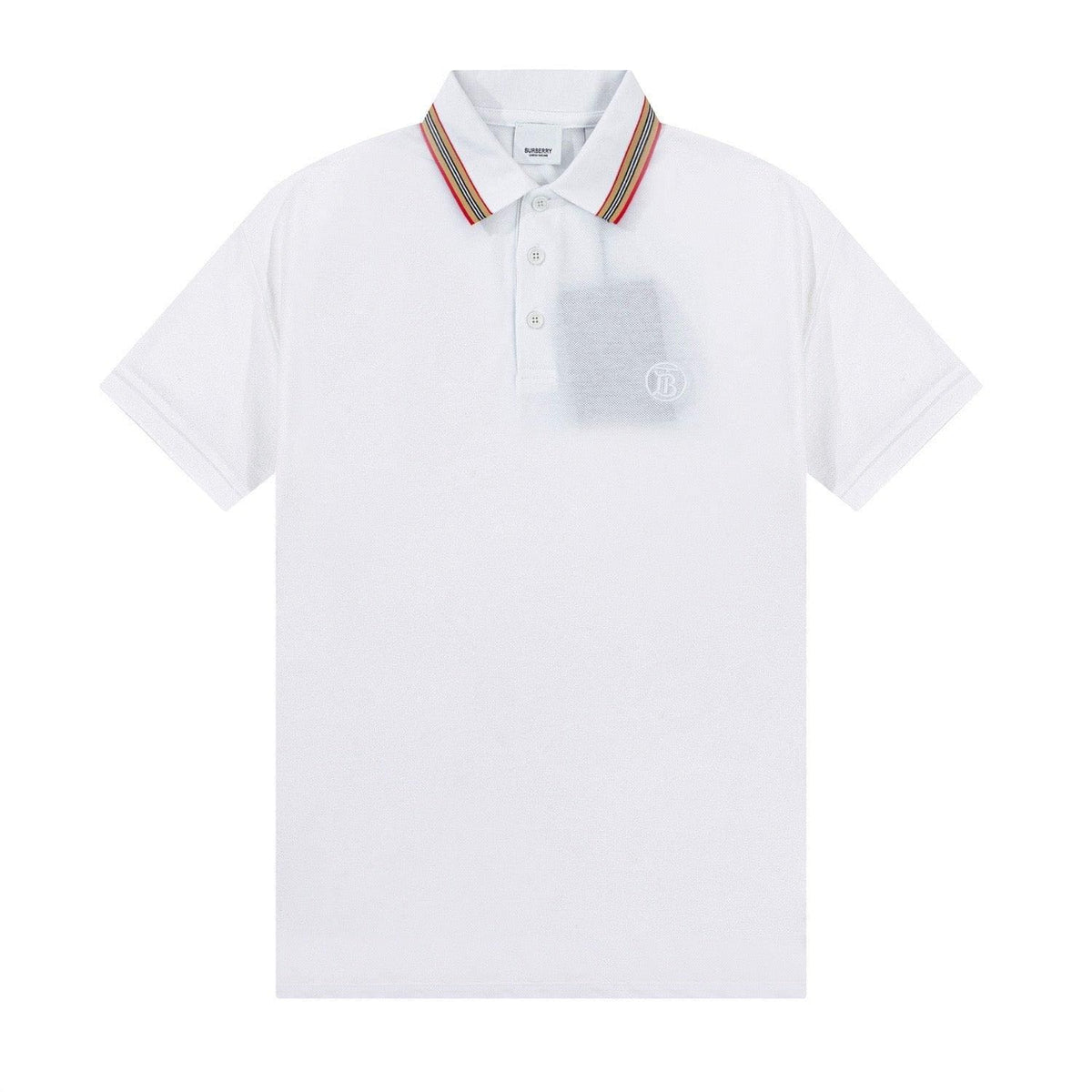 Burberry White T-Shirt With Collar