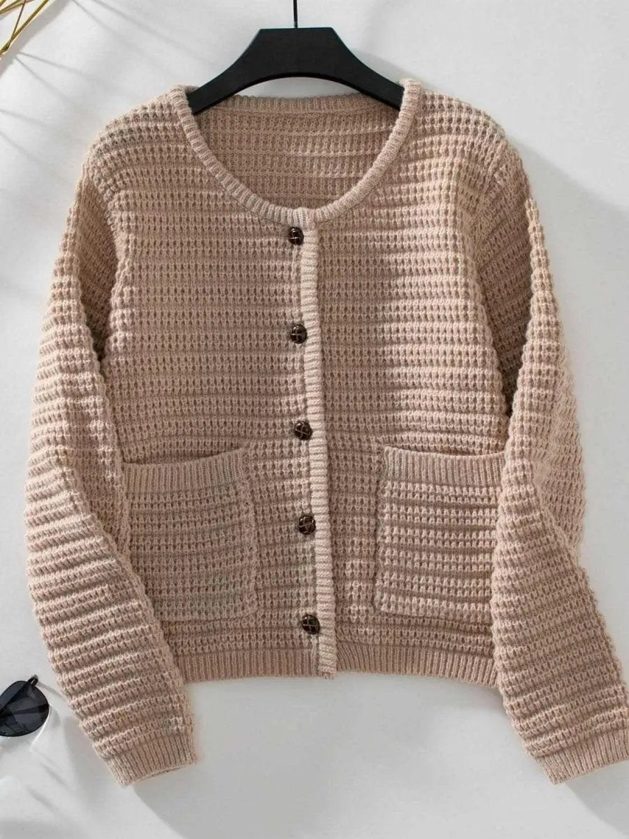 Shirts Trendsi Button Up Cardigan Women's Everyday Long Sleeve Knit Sweater Comfortable